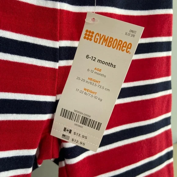 Gymboree Red and Blue Casual Bottoms with Elastic Waistband - Picture 2 of 4